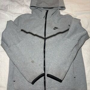 Nike Gray Zip-Up Hoodie Size Medium